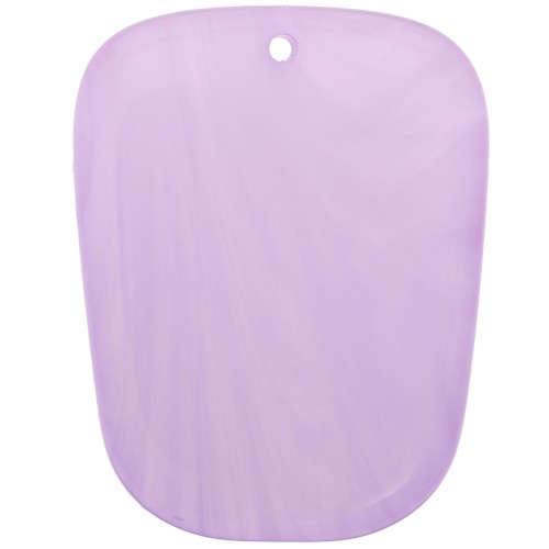 28x22mm Trapeze pendant in translucent resin - Marbled Glycine x1