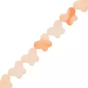 8x10mm Dyed mother-of-pearl butterfly bead - Peach x1