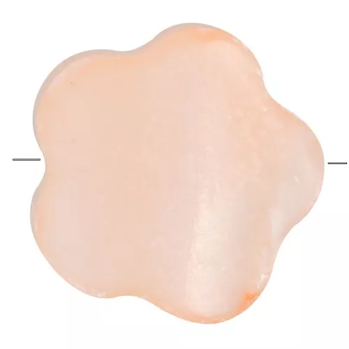 8mm dyed mother-of-pearl flower bead - Peach x1