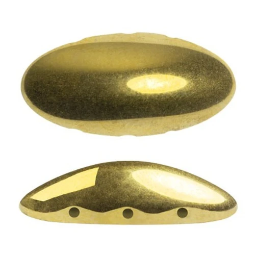 20x10mm Athos 3D 3 holes® by Puca® - Full Dorado x1