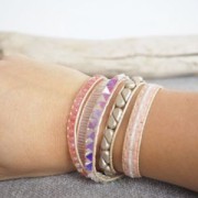 Fire Polished faceted round beads 4mm Milky Pink AB x50