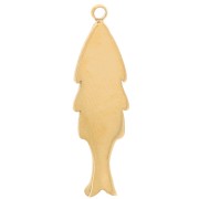 22.5x6.5mm Stainless steel 316L Fish charm - Gold x1