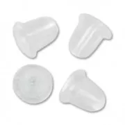 Ear clutches 4x3 mm Transparent  x200