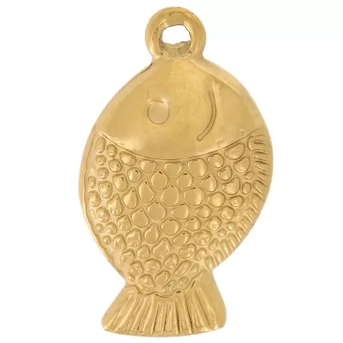 18x10mm Stainless steel 316L Fish charm - Gold x1