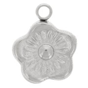 7.5mm Stainless steel 304L Flower charm x1