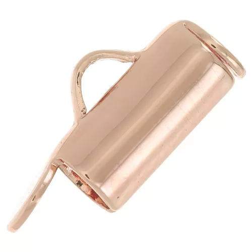 8mm Slide End Tube for bead-weaving - Rose Gold x10