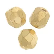 Fire Polished faceted round beads 3mm 24k Gold plated x50