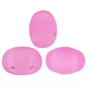 7x5mm Glass beads Samos® by Puca® La Divine Translucent Rose Mat x10g