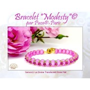 7x5mm Glass beads Samos® by Puca® La Divine Translucent Rose Mat x10g