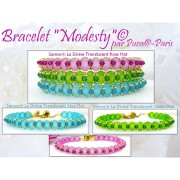 7x5mm Glass beads Samos® by Puca® La Divine Translucent Pistachio Mat x10g