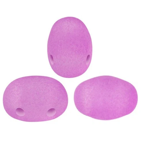 7x5mm Glass beads Samos® by Puca® La Divine Translucent Lilac Mat x10g