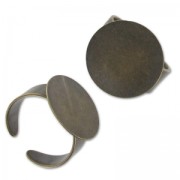 Ring base with 18mm Bronze tone x1|raw }}