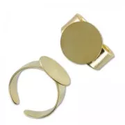 Ring base with 14mm fine Gold plated x1