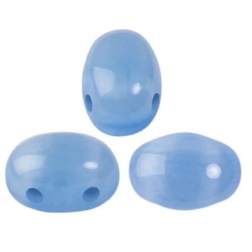 7x5mm Glass beads Samos® by Puca® Blue Opal x10g
