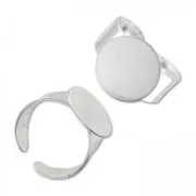 Ring base with 14mm Silver tone x1