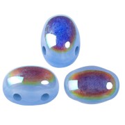 7x5mm Glass beads Samos® by Puca® Blue Opal AB x10g|raw }}