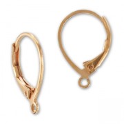 Leverback earrings 15.8mm Gold-tone rose  x2|raw }}