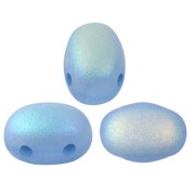 7x5mm Glass beads Samos® by Puca® Blue Opal Mat AB x10g|raw }}