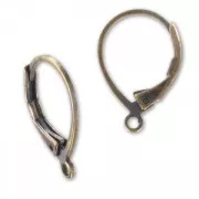 Leverback earrings 15.8mm Bronze tone x2