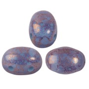 7x5mm Glass beads Samos® by Puca® Blue Opal Bronze x10g|raw }}