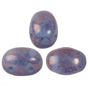 7x5mm Glass beads Samos® by Puca® Blue Opal Bronze x10g
