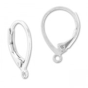 Leverback earrings 15.8mm Silver tone x2|raw }}