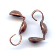 4mm clamshell beads - Antique Copper tone x24|raw }}