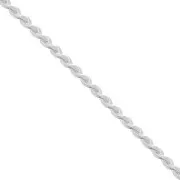 Paloma Chain, 0.7 mm, Fine silver plated, 1 m
