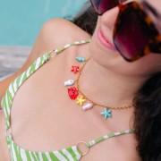 19x15mm Ceramic Turtle Bead - Yellow x1