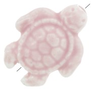 19x15mm Ceramic Turtle Bead - Pink x1