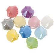 12x13mm Ceramic shell beads - Multicolored x10|raw }}