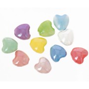 10mm Ceramic heart beads - Multicolored x10|raw }}
