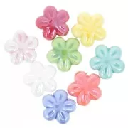 17mm Ceramic flower beads - Multicolored x29cm