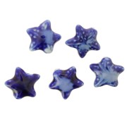20mm Ceramic starfish bead - Navy blue x1