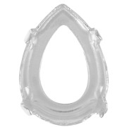 18x13mm Claw setting for cabochon PureCrystal 4320 - Silver Tone x1|raw }}