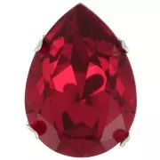 18x13mm Claw setting for cabochon PureCrystal 4320 - Silver Tone x1