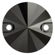 12mm Cabochon spacer - PureCrystal 3200 - Jet Hematite x1