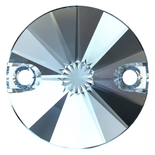 12mm Cabochon spacer - PureCrystal 3200 - Aquamarine x1