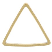 9x10mm triangle mounting and weaving ring in raw brass x1