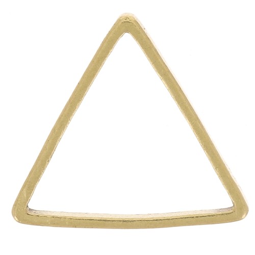 9x10mm triangle mounting and weaving ring in raw brass x1