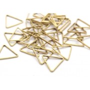 9x10mm triangle mounting and weaving ring in raw brass x1