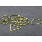 9x10mm triangle mounting and weaving ring in raw brass x1