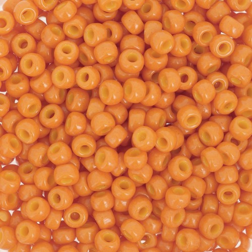 Miyuki Duracoat 8/0 4454 seed beads - Dyed Opaque Kumquat x8g