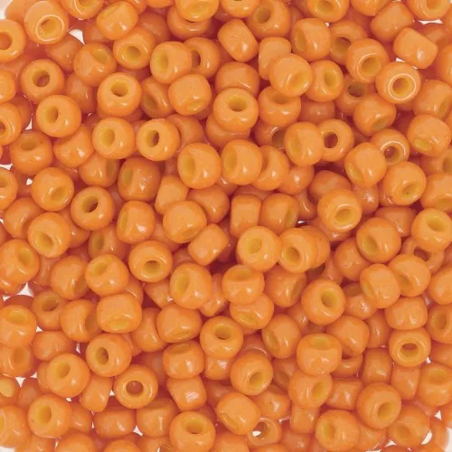 Miyuki Duracoat 8/0 4454 seed beads - Dyed Opaque Kumquat x8g