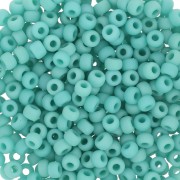 Miyuki Duracoat 8/0 412F seed beads - Mat Opaque Turquoise Green x8g