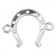 925 Sterling Silver Spacer horseshoe 2 holes 19 mm x1