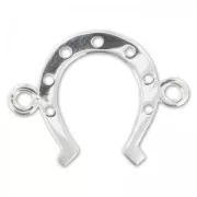 925 Sterling Silver Spacer horseshoe 2 holes 19 mm x1