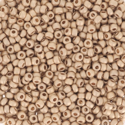 Miyuki 11/0 193F seed beads - 24kt Gold Light Plated Frost x5g