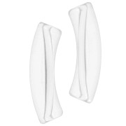 32x8mm Clear acrylic curved tube beads - Clear x6