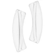 32x8mm Clear acrylic curved tube beads - Clear x6